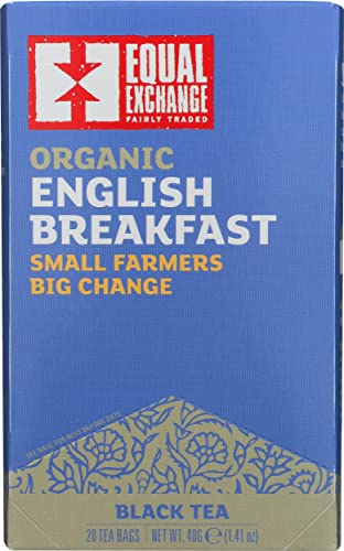 Equal Exchange Organic English Breakfast Black Tea, Caffeinated, Kosher, 20 Bags (Pack of 6)