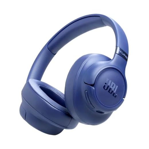 JBL Tune 780 NC Wireless Over-Ear Bluetooth Headphones with Adaptive Noise-Cancelling Technology, Smart Ambient, 76-Hour Battery Life and Google Fast Pair/Microsoft Swift Pair, Blue