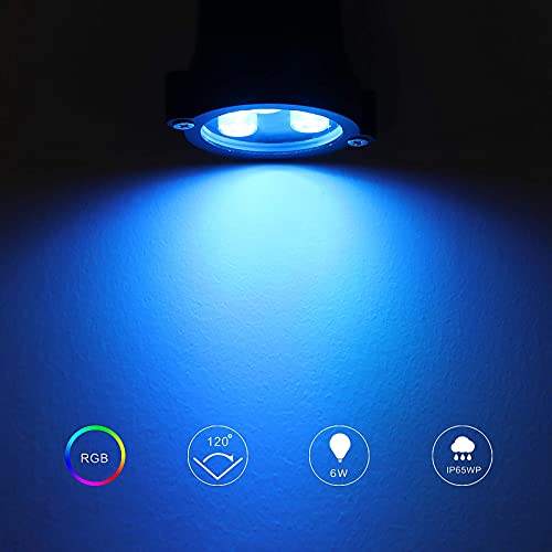 Color Changing Led Landscape Lights 6W Landscape Lighting Ip66 Waterproof Remote Control Led Garden Pathway Lights Walls Trees Outdoor Spotlights With Spike Stand, Outdoor Landscaping Lights #TOP6