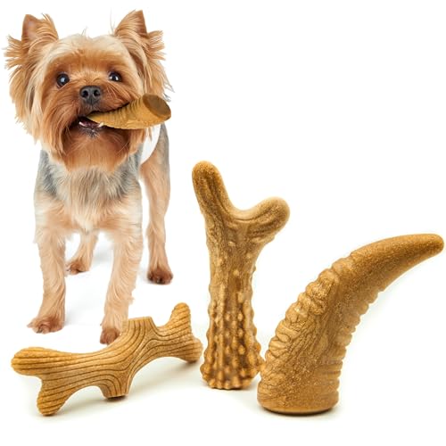 Petopedia 3x High Density BAMBOO Chew Toy, NYLON Tough Dog Toys, TREE BRANCH, ANTLER, HORN, Indestructible, Boredom, Sticks