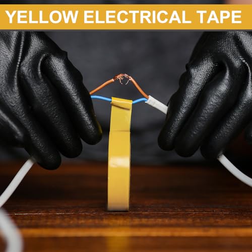 Image of Treela Yellow 66 ft 20 Rolls Electrical Tape 3 /4 Inch Vinyl Tape