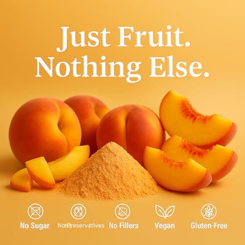 Image of Confect Peach Fruit Powder | Pure & Natural Fruit Powder for Smoothies, Baking, Beverages, Juices, Tea & DIY Recipes | Vegan, Gluten-Free, No Added Sugar - 150 Gms