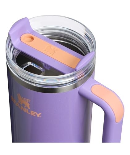 Stanley Quencher H2.0 Tumbler with Handle and Straw 40 oz | Flowstate 3-Position Lid | Cup Holder Compatible for Travel | Insulated Stainless Steel Cup | BPA-Free | Periwinkle Shimmer
