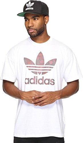 adidas Originals Men's Tops Graphic Trefoil Tee, White/Future Camo, XX-Large