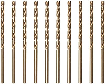 amoolo 3mm 10pcs Cobalt Drill Bit, M35 HSS Metric Cobalt Drill Bit Set for Hard Metal, Stainless Steel, Cast Iron