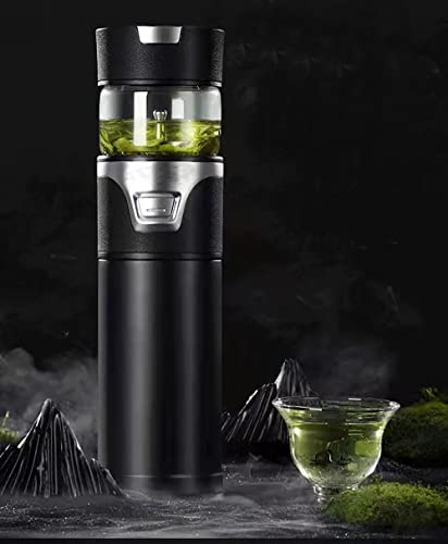 Stainless Steel Men's Tea Bottle Tea Thermos Infuser Bottle For Loose Leaf Leak-Proof Tea Tumbler With Infuser Dual-Use Travel Tea Mug With Tea Filter 20 Oz #TOP3