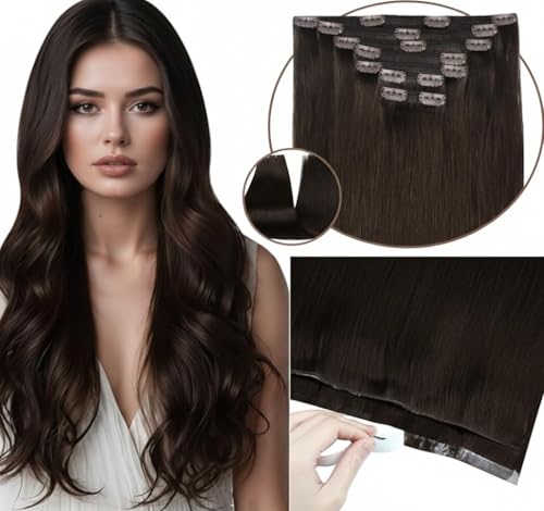 Full Shine Genius Weft Tape in Hair Extensions Color Darkest
