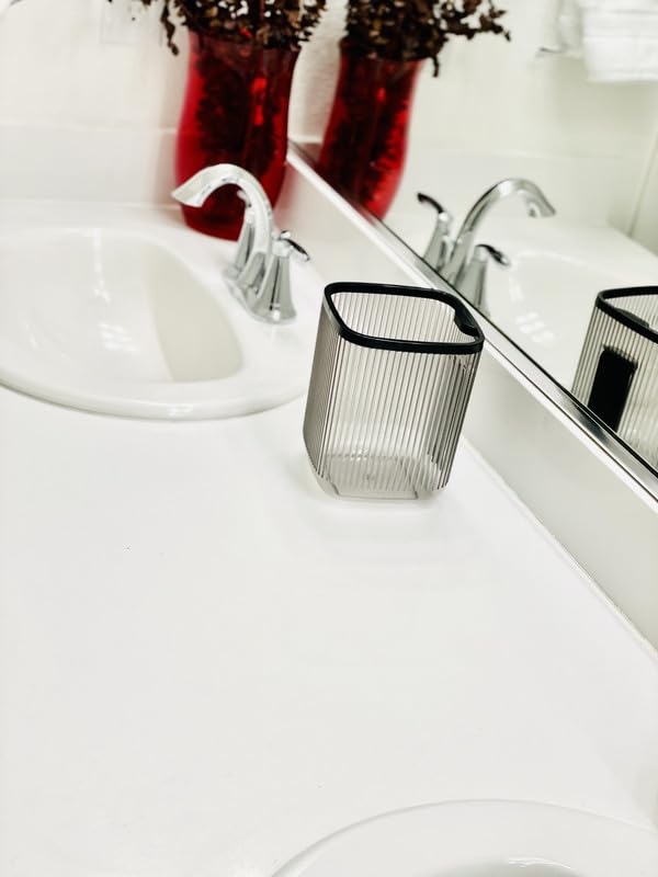 Miniatura 4 de Cubo de basura pequeño para escritorio, mini bote de basura para encimera, con soporte para móvil, material ABS ecológico, cubo de basura pequeño