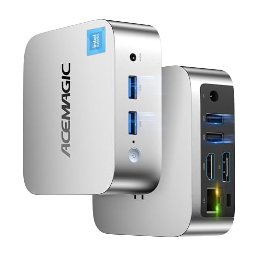ACEMAGIC Vista Mini V1 Mini PC,12th Gen Alder Lake-N N97(Beat N150/N100/N95, up to 3.6GHz),16GB DDR4 RAM 512GB SSD Mini Computer,Small Desktop 4K Dual Display/WiFi/VESA for Home/Office,Preinstalled OS
