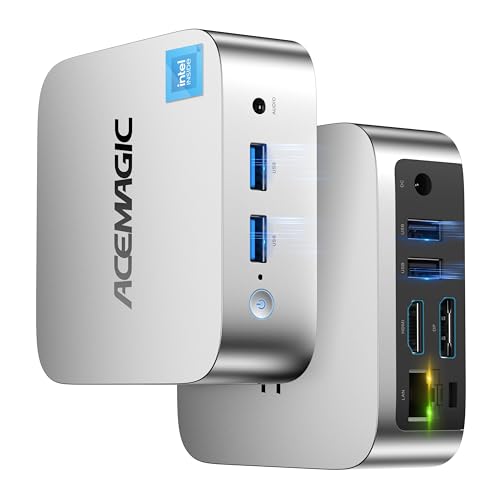 Image of ACEMAGIC Mini V1 Mini PC,12th Gen Alder Lake-N N97(Beat N150 /N100 /N95, up to 3.6GHz),16GB DDR4 RAM 512GB SSD Mini Computer, Support Dual 4K, WiFi, BT, Ethernet, Small PC for Business Home