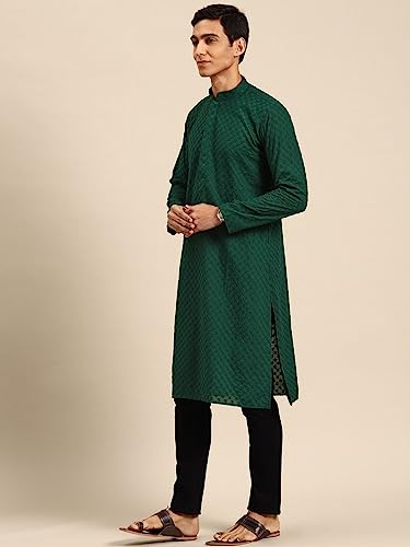 Men's Chikankari Embroidered Kurta And Chudidar Set3
