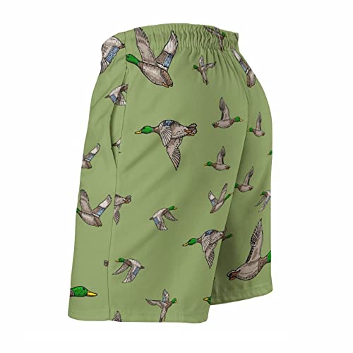 Mallard Duck Casual Board Shorts Men's Quick Dry Beach Shorts Swim Trunks with Pockets Mesh Linning4