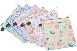 Glamlily Pad and Tampon Bag for Purse, Feminine Product Pouch for Women, Teens, Girls (5x5 in, 6 Pack)