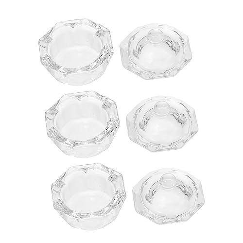 Tazón para esmalte acrílico con tapa para manicure miniatura 1