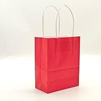Vista 1 de JEYE Bolsas de regalo de papel de tamaño mini rojo con asa, paquete de 12, 5.9 x 4.7 x 2.4 pulgadas, perfectas para Navidad, cumpleaños, boda, baby