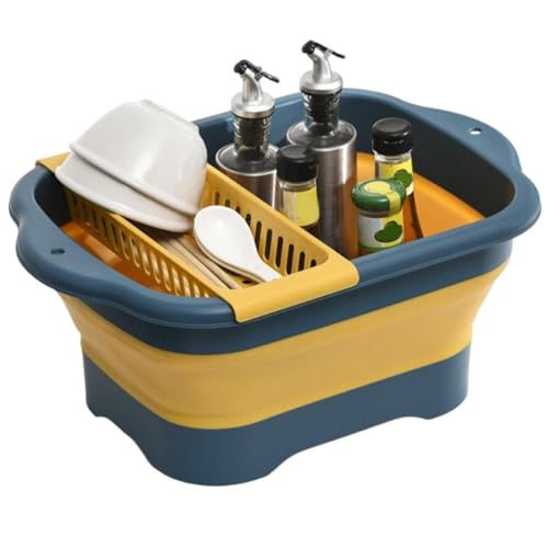 Wash Basin | Bañera multiusos plegable multiusos | Herramientas de limpieza del hogar para blancos