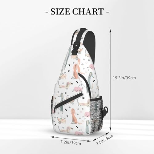 Cute Dog Crossbody Bag Dog Shoulder Bag Backpack Cute Sling Bag Chest Casual Daypack Animal Bag for Outdoor3
