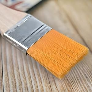 Garth Artistic Flat Painting Brushes | Professional Round Pointed Tip Nylon Hair Artist Acrylic Paint Brush for Acrylic/Watercolor/Oil Painting | Set of 6