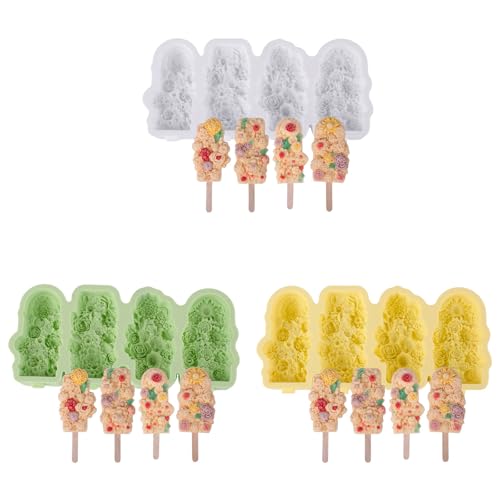 Molde para cubos de hielo en silicona en forma de flor miniatura 5
