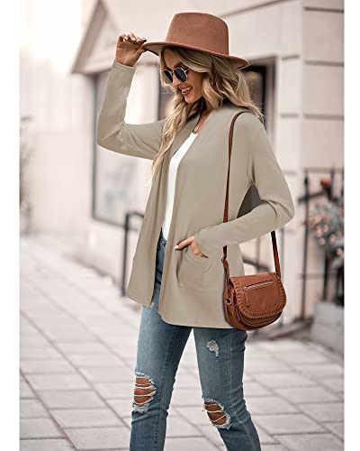 Image of ULTRANICE Cardigan Sweaters Womens Fashion 2025 Spring Lightweight Long Sleeve Casual Tops Clothes Outfits with Pockets