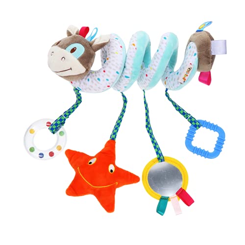 Tomaibaby Juguete para Cochecito de Bebé Cuna de Animales para Bebé Alrededor de Sonajero Campana Cochecito Colgante de Felpa Espiral de Envoltura de Seguridad Juguetes de Peluche para Cover