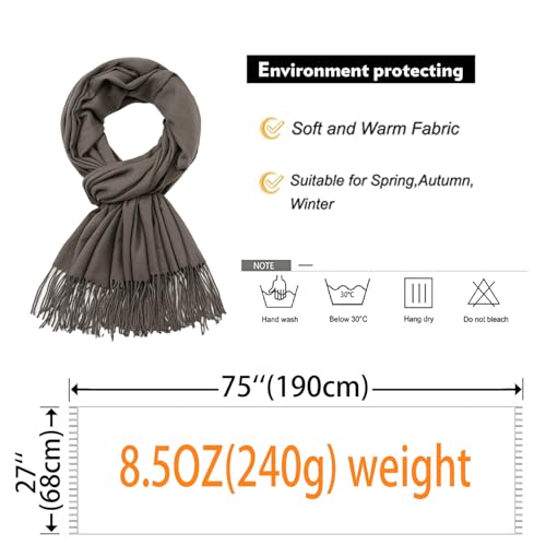 Image of RIIQIICHY Women's Fringe Shawl Wrap Pashmina Scarf for Wedding Evening
