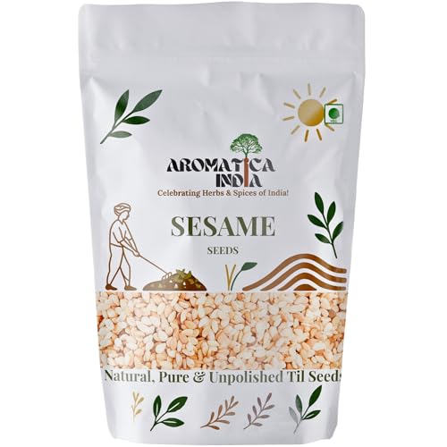Aromatica India Organic Raw Natural Sesame Seeds Til for Eating Ready to Eat 1kg