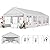 YITAHOME 16x32ft Heavy Duty Party Tent Outdoor Wedding Tent Canopy Event Shelters Upgraded Galvanized Steel Carport with Removable Sidewall Windows for Commercial and Parties, White
