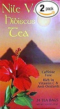 Nile Valley Hibiscus Tea - Pack of 2 (24 Tea Bags, 1.24 Oz. Ea.)
