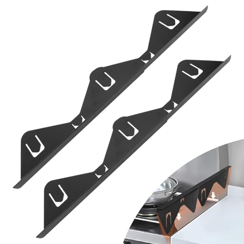 Materiale in acciaio inossidabile: realizzati in acciaio inossidabile premium, queste coperture per lo spazio delle stufe sono non taglio e resistono al calore, nessuna deformazione, garantendo sicurezza e affidabilità, costruite per durare, rendono facile mantenere il bancone della cucina pulito