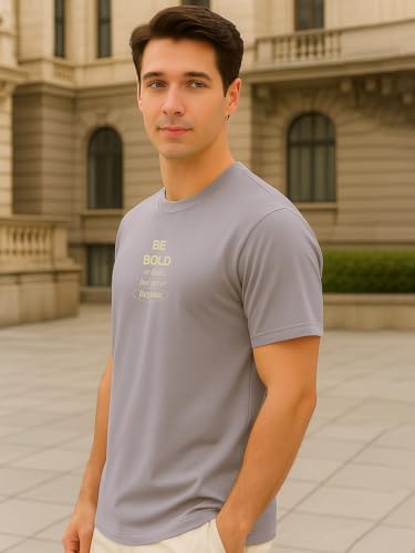 Image of Nobero Men's Regular Graphic Printed T-Shirt for Men | Soft Cotton | Classic Fit | Printed Casual Tshirt for Men