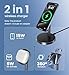 Magnetic Wireless Charger iPhone, 2 Pack 15W Fast Mag-Safe Charger Stand for iPhone 17/17 Air/17 Pro/17 Pro Max 16/15/14/13/12 Series, Wireless Charging Station for Pad/AirPods