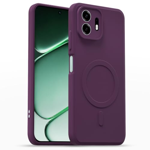 Image of Outlouders Back Cover for OnePlus N6 5G | Soft Matte Silicone | Slim Fit | Magnetic-Safe Logo Design (Magnetic-Safe Not Compatible) | Shockproof | Camera Protection Bumper Case (Purple)