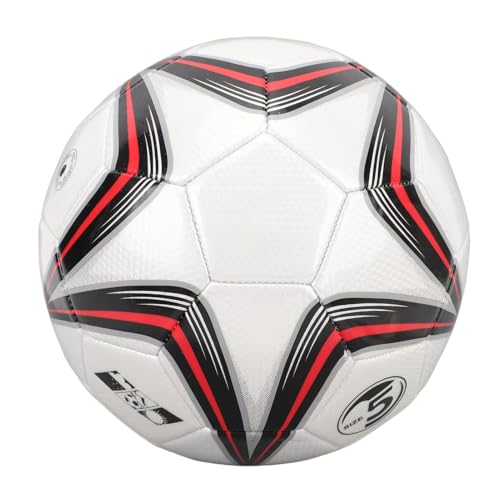 ZAWELIYO Bola de Fútbol de Tamaño 5 de Juventud, Bola de Entrenamiento de PVC con Bolsa Neta, Peso Oficial para un Partido Al Aire Libre en Interiores