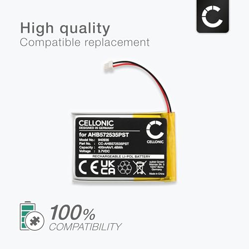 CELLONIC 1x Akku für Headset Kompatibel mit Jabra Evolve 75, AHB572535PST - (400mAh, 3.7V)