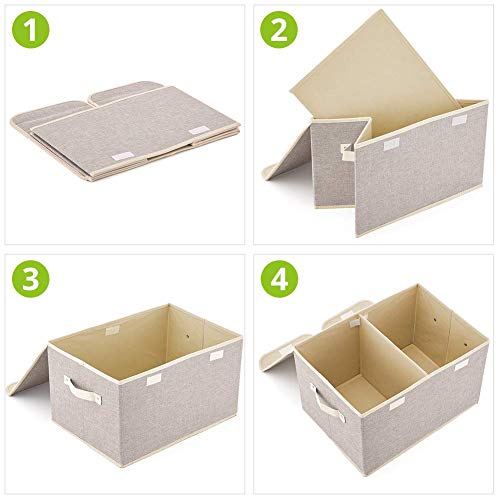 Dog toy box with lid dog storage organizer perfect basket for dog toys living room, playroom, closet, home organization and storage - LightGray - Image 6