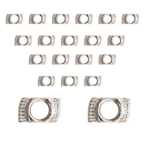 MDXing 100PCS 2020 Series T Slot Nut 10x6x3.3mm Steel Hammerhead Fastener Construction Industry Aluminum Frame Structure 3D Printer CNC Milling Machine
