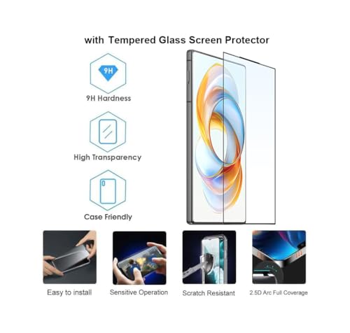 QUIETIP Case for Nubia Z70 Ultra & Z70S Ultra with Screen Protector,Metal Frame + PC Frosted Surface Back Cover with Shockproof Camera Protection,Black