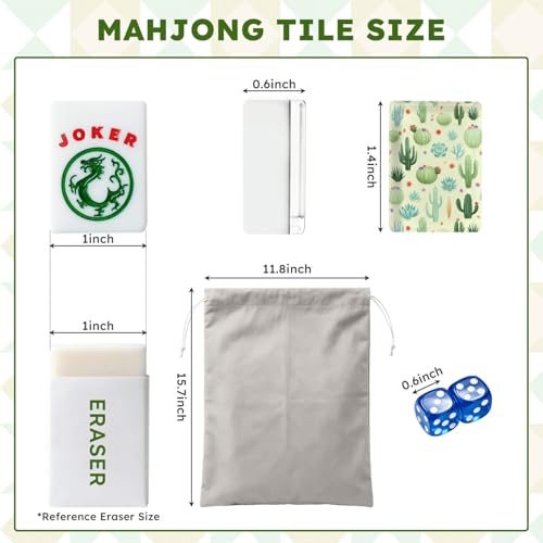 Set American Mahjong con 166 fichas acrílicas grandes 3.6 cm miniatura 2