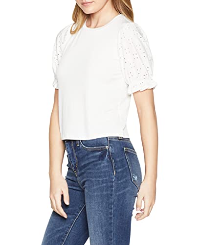 Bcbgeneration Women's Balloon Sleeve T-Shirt, Optic White, X-Large #TOP2