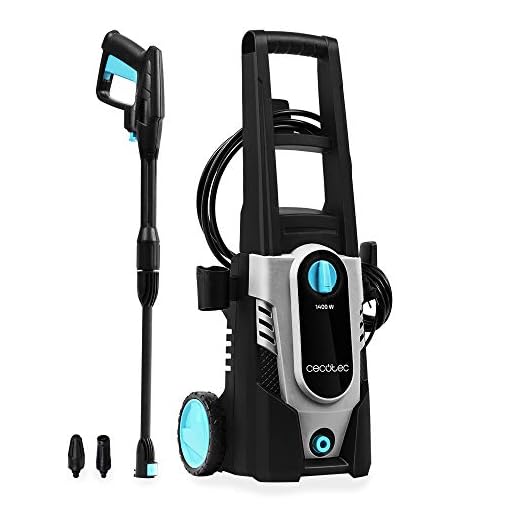 Cecotec hidrolimpiadora HidroBoost 1400 EasyMove. Compacta, Potente y portátil. Ruedas y asa Alta. Máx Potencia 1400 W. Caudal máx 408 l/h. 105 Bares máx. Boquilla Turbo y Boquilla Ajustable.