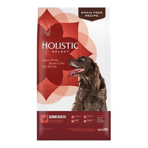 Holistic Select Natural Pet Food Holistic Select Natural Grain Free Dry Dog Food, Senior Chicken Meal & Rice Recipe, 24-Pound Bag Cover