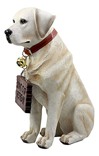 Estatua Decorativa de Labrador Retriever Resina 13.5 pulg Amarillo miniatura 4