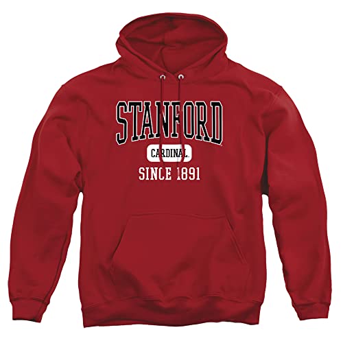 Stanford University Official Est. Date Unisex Adult Pull-Over Hoodie ,Cardinal, Small