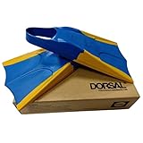  DORSAL Bodyboard Floating Swimfins (Flippers) Blue/Yellow 5-6 US Mens