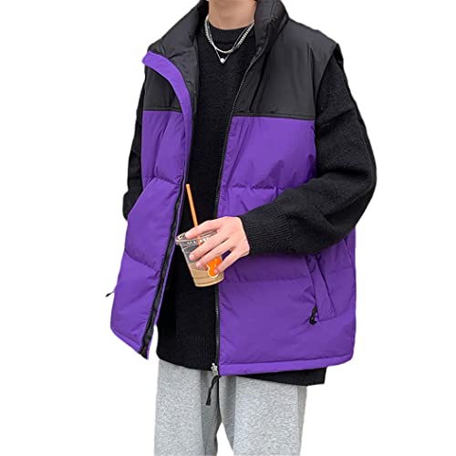 Veste chaude homme pour randonnée d'automne gilet violet grande taille XXL
