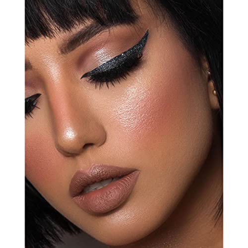 Uranian Eyeliner Stickers Glitter Eyeliner Stickers Instant Adhesive Eye Line Strip Reusable Eyeshadow Stickers Colorful Eyelid Tape For Party Eye Makeup Tool For Women And Girls (Black) #TOP3