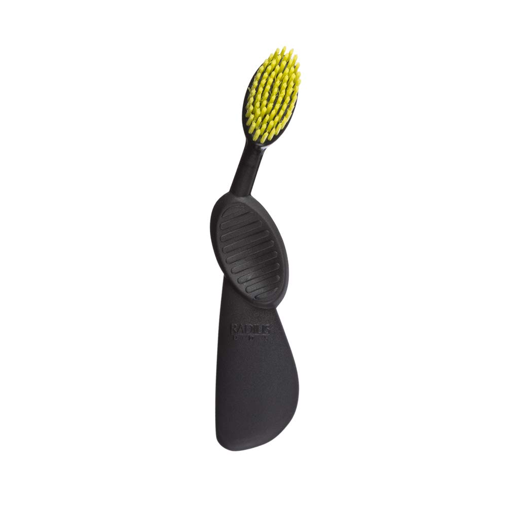 RADIUS Toothbrush Flex Brush Right Hand Black/Yellow 1 Unit | Designed to Improve Gum Health and Reduce the Risk of Gum Disease