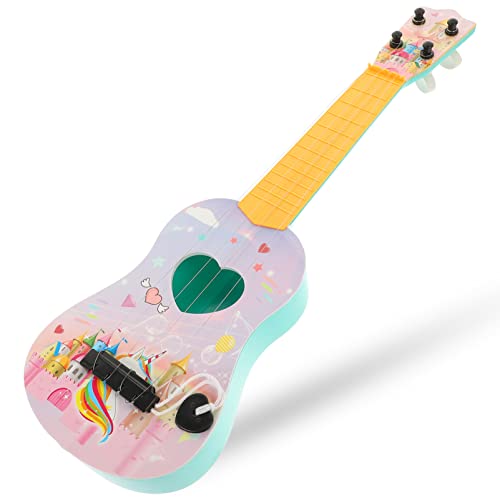 Kinder Gitarre 41cm - Mini Ukulele Mit 4 Saiten Lernspielzeug Blau