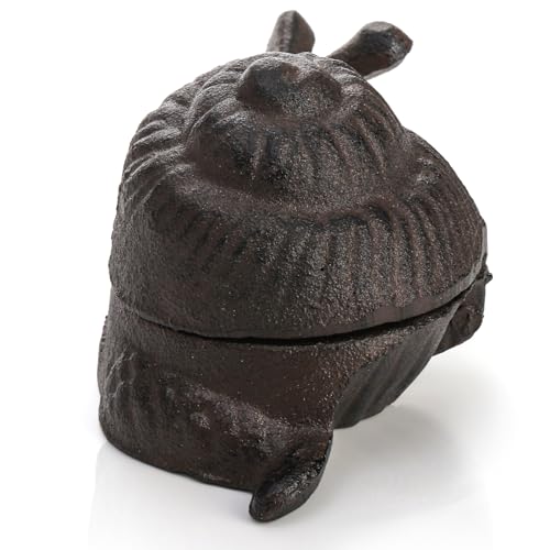 Pumtus Cast Iron Key Hider, Snail Hide-a-Key Holder, Outside Spare Key Hider Figurine, Small Snail Garden Statues Ornament, Decorative Jewelry Trinkets Box for Ear Studs Rings Paper Clips